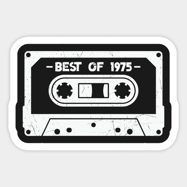 Best of 1975 Retro Cassette Tape 1975 Birthday Sticker by SLAG_Creative